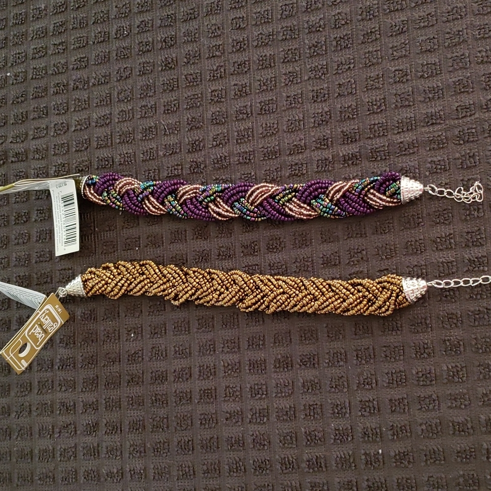 Bracelets lot of 2 glass beads new